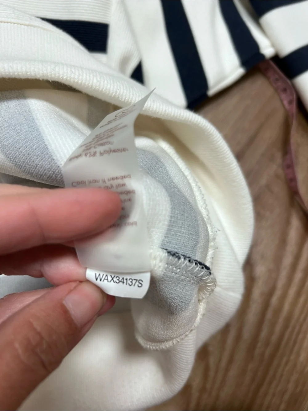 Calia ribbed striped mock neck sweatshirt size medium athletic activewear preppy